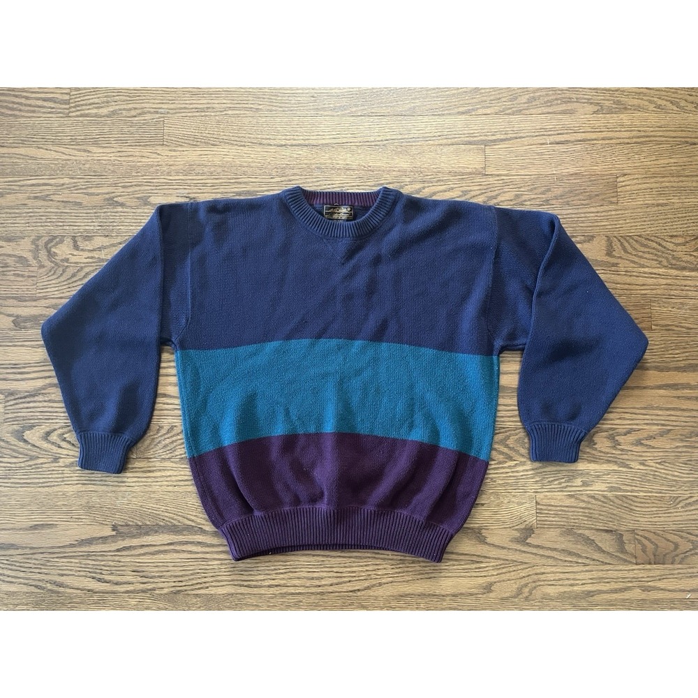 Vintage 90s Eddie Bauer Color Block‎ Sweater Outdoor Outfitters - Men's Medium